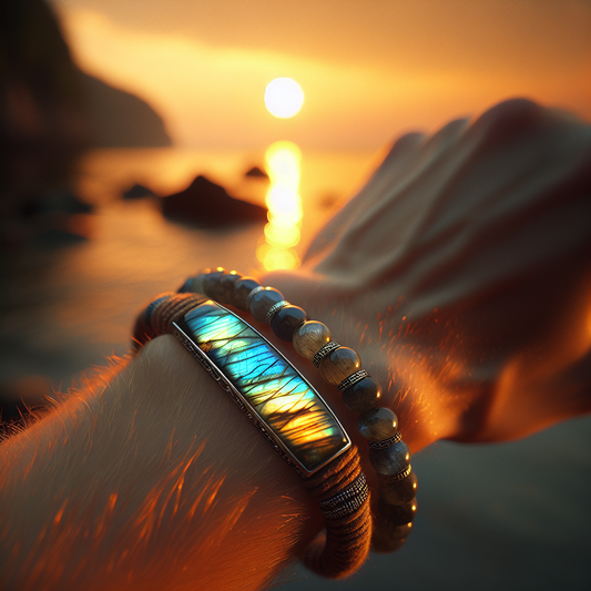 bracelet en labradorite naturelle