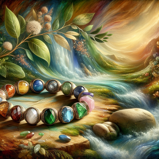 bracelet 7 chakras pierre naturelle
