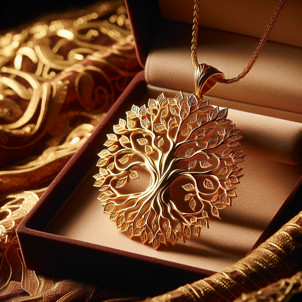 pendentif arbre de vie or 18 carats