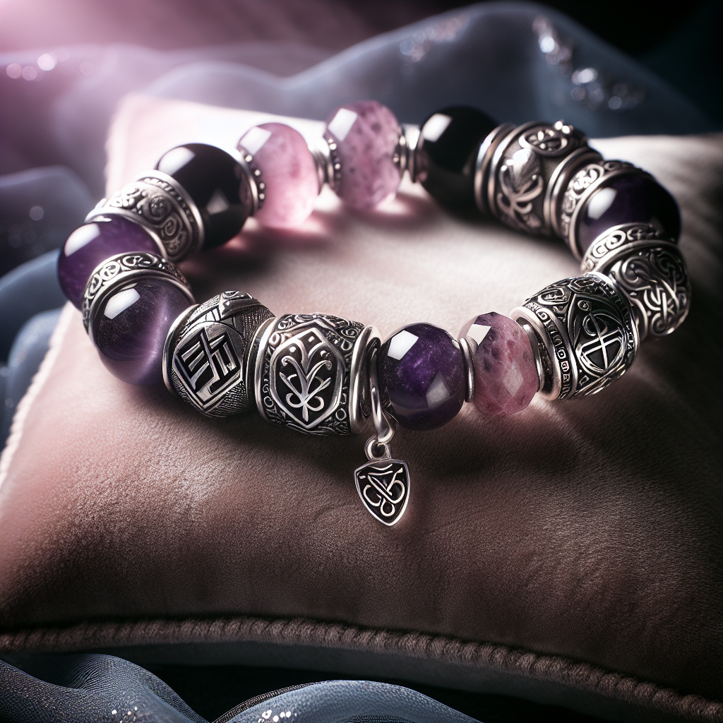 bracelet triple protection et rhodonite