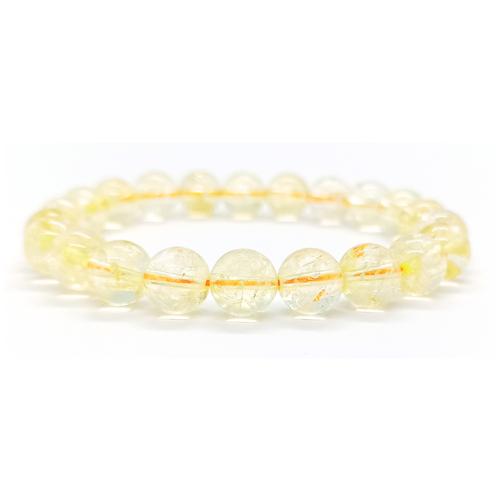 Bracelet Citrine Naturelle Boule Qualité A+