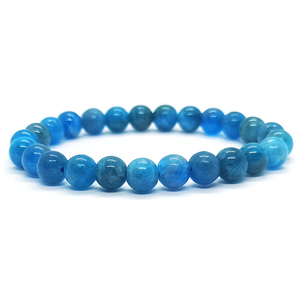 Bracelet Apatite Bleue Boule Qualité A+