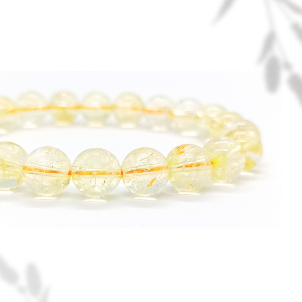 Bracelet Citrine Naturelle Boule Qualité A+