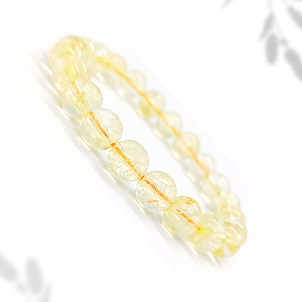 Bracelet Citrine Naturelle Boule Qualité A+