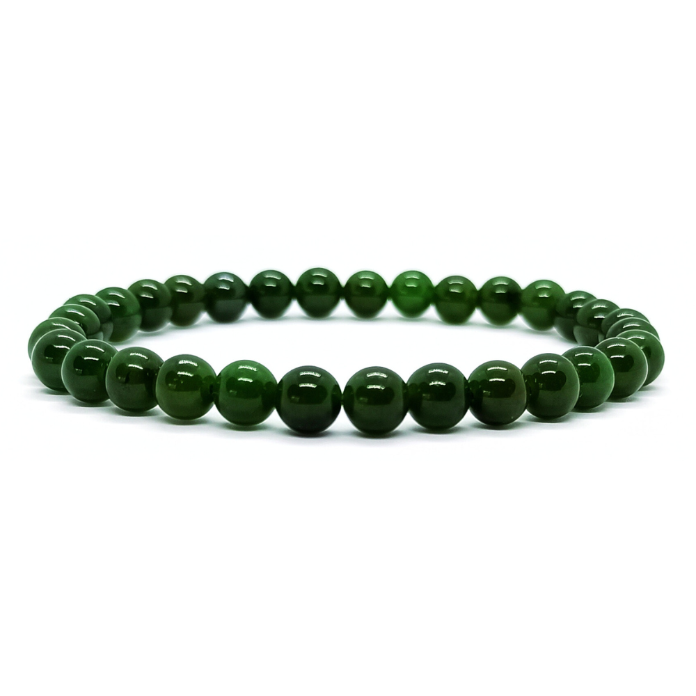 Bracelet Jade Nephrite Naturelle Boule Qualité AA