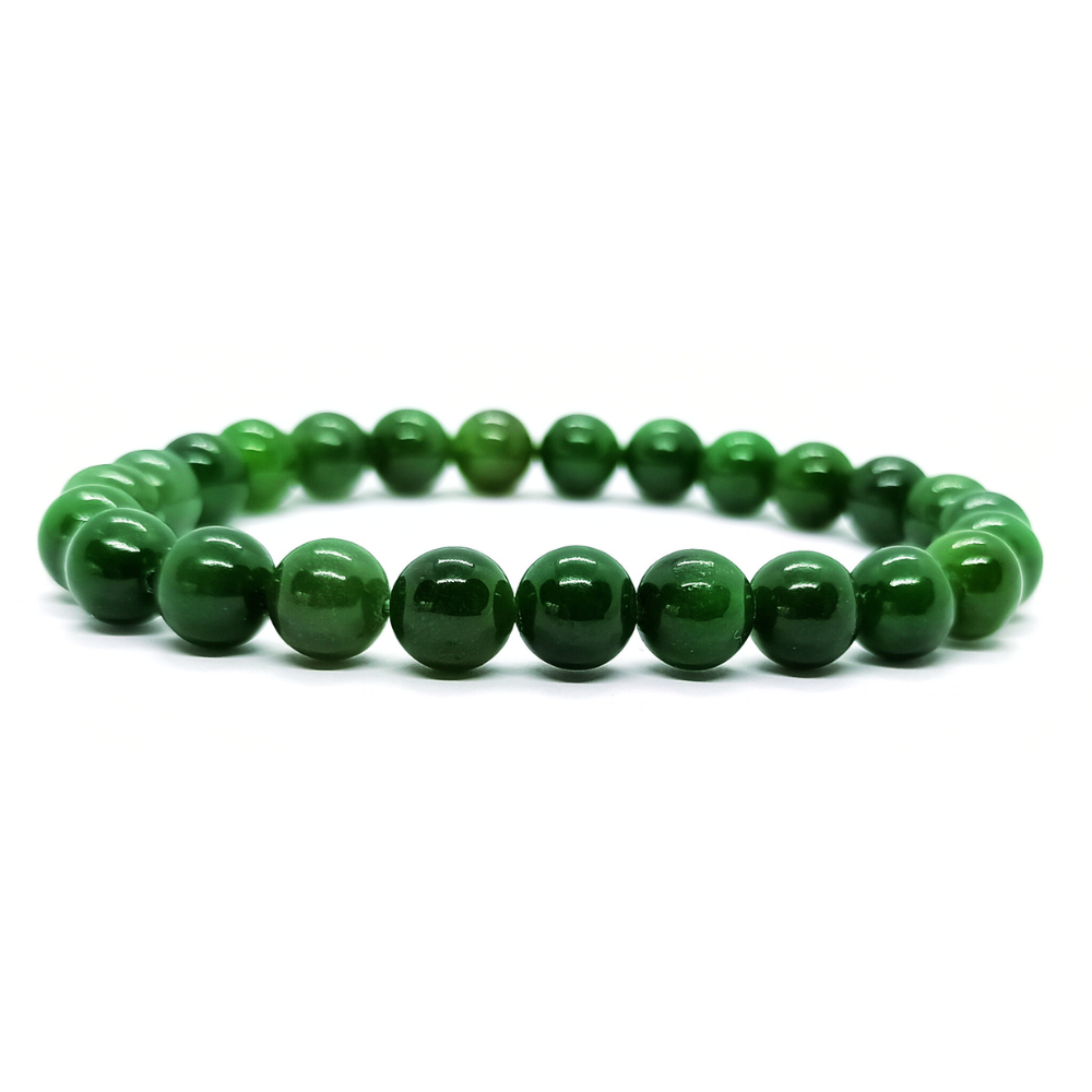 Bracelet Jade Nephrite Naturelle Boule Qualité AA