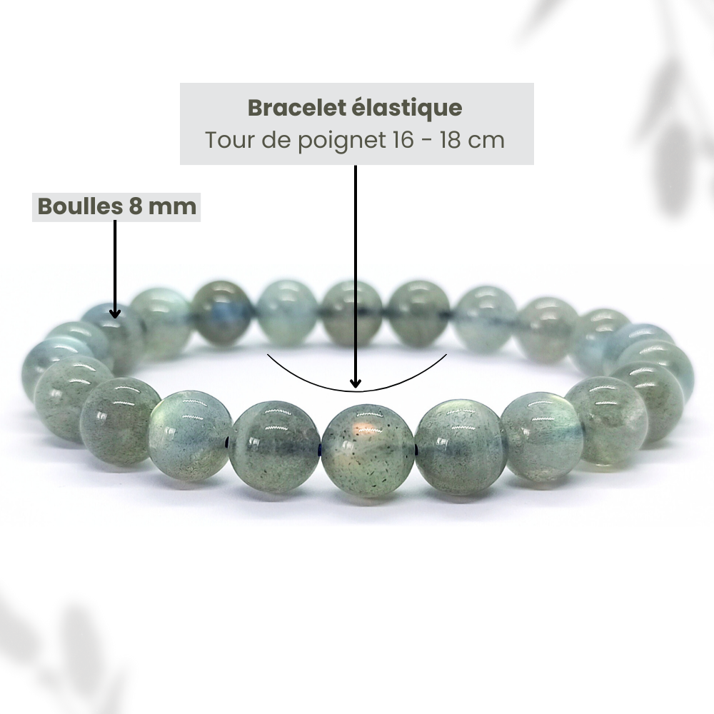 Bracelet Labradorite Boule Qualité A