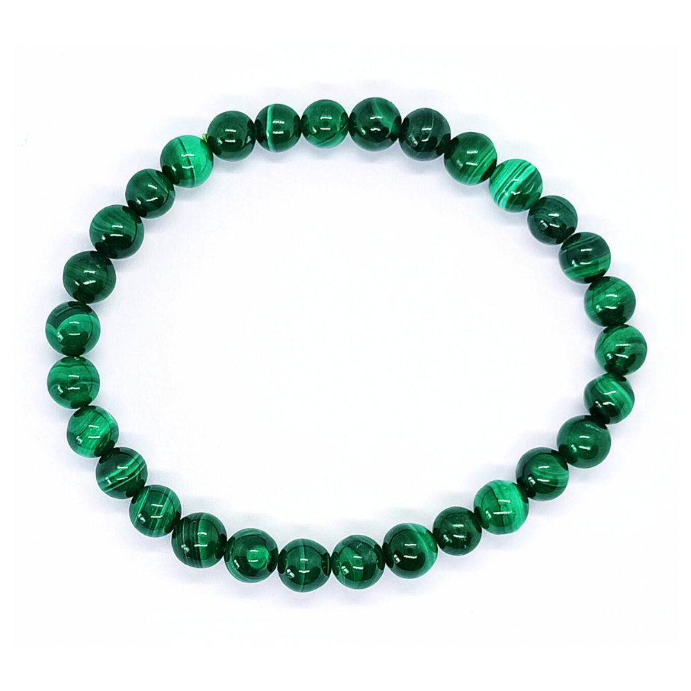 Bracelet Malachite Naturelle Boule Qualité A