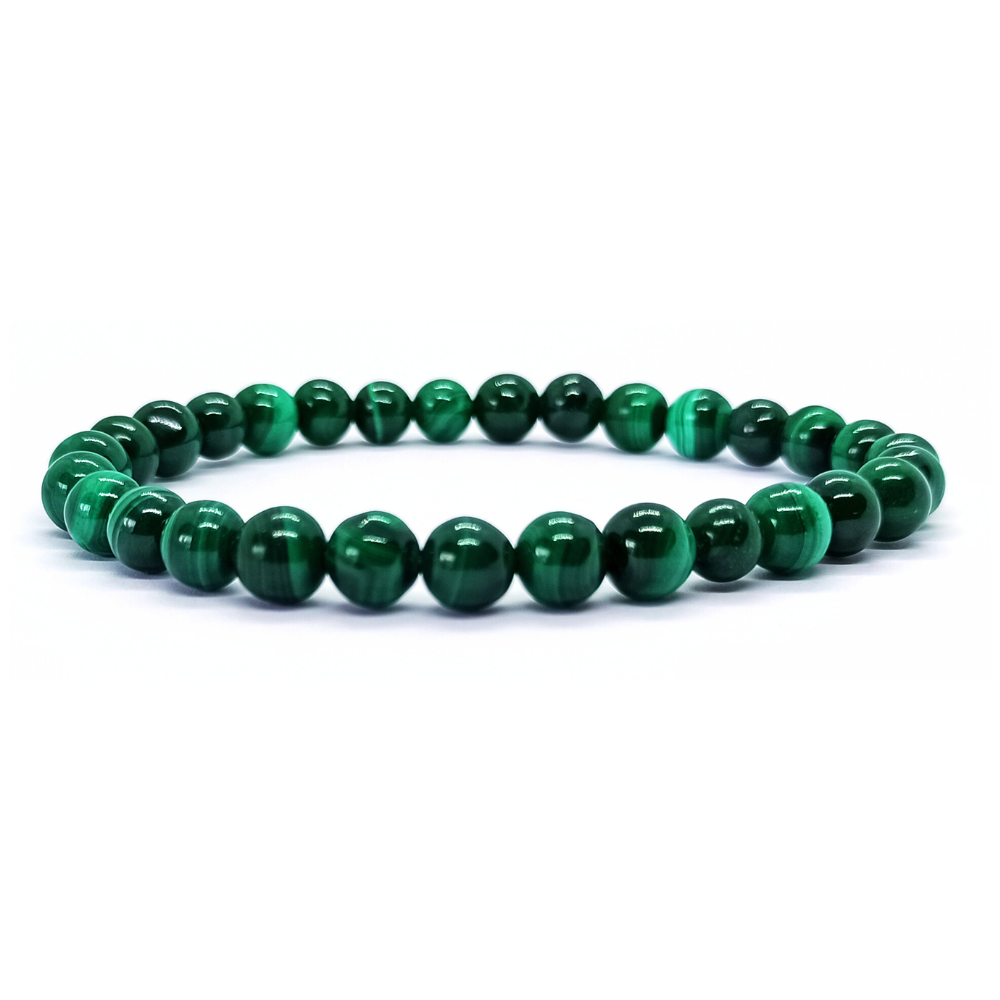 Bracelet Malachite Naturelle Boule Qualité A