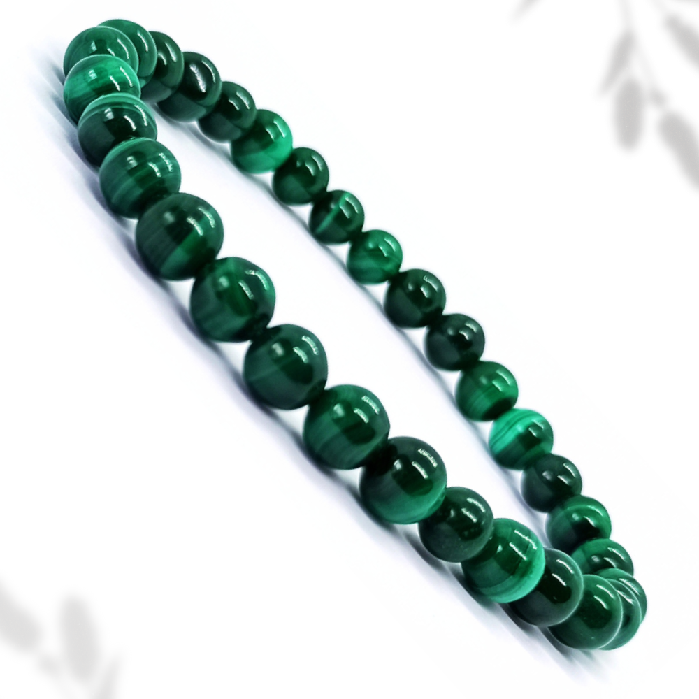 Bracelet Malachite Naturelle Boule Qualité A