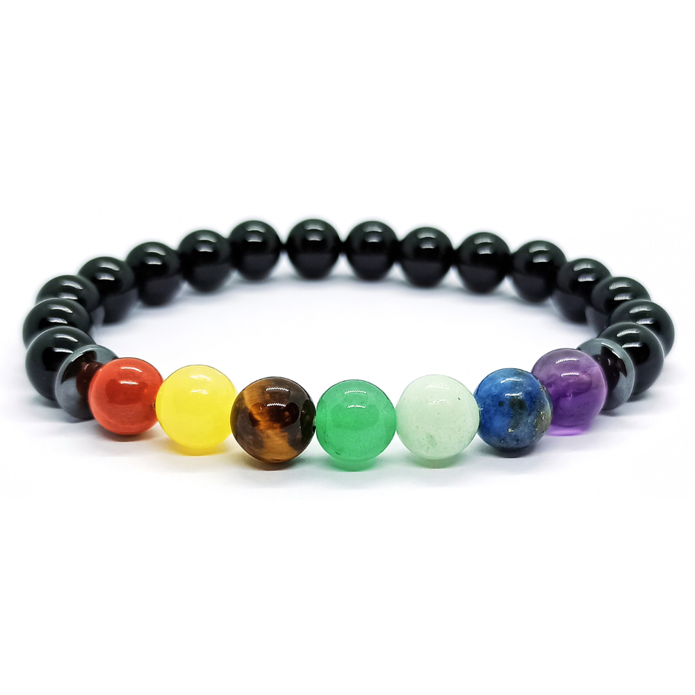 Bracelet 7 Chakras et Onyx