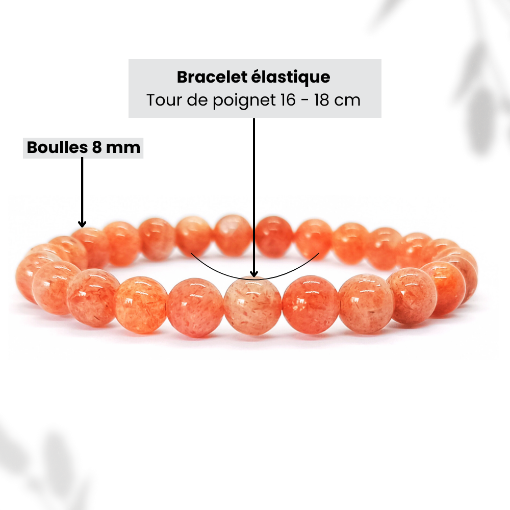 Bracelet Pierre de Soleil Boule Qualité AA