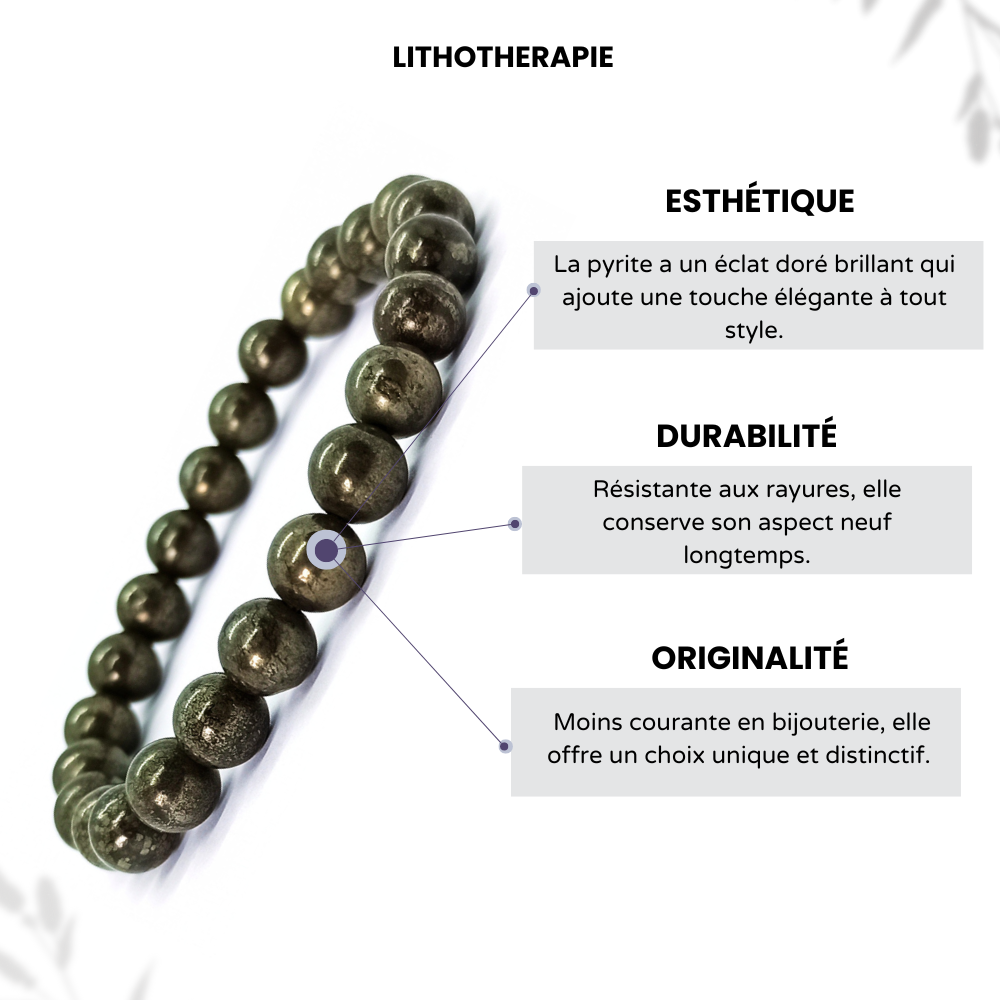 Bracelet Pyrite Boule Qualité A