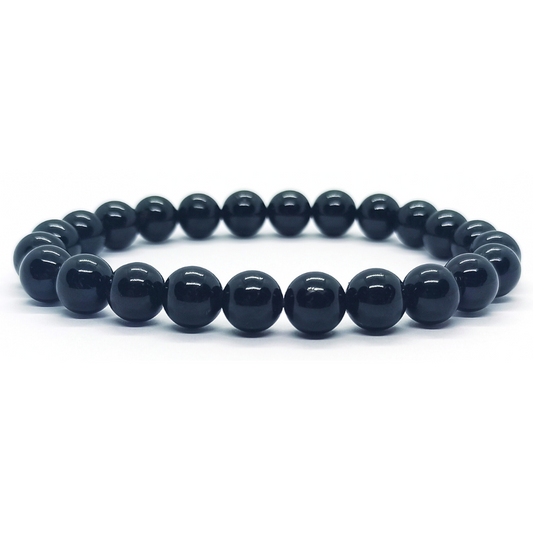 Bracelet Tourmaline Noire Boule Qualité A