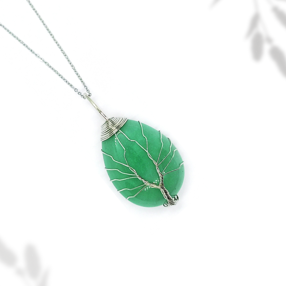 Pendentif arbre de vie goutte Aventurine